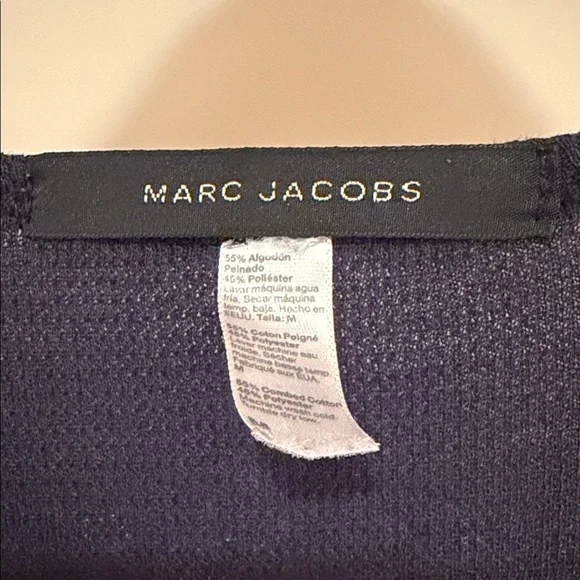 Marc Jacobs Black Long Sleeve Tee Shirt Size M Minimalist Designer Made USA - Picture 4 of 6